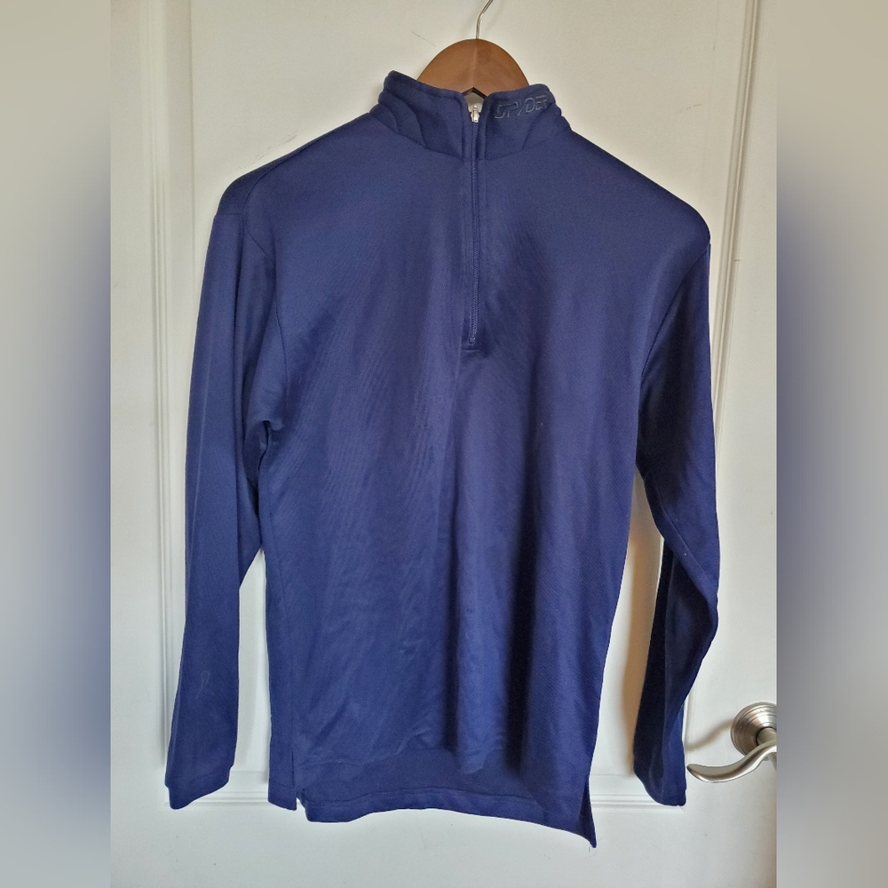 Men's Small Navy Zip-Up Sweater by Spyder
